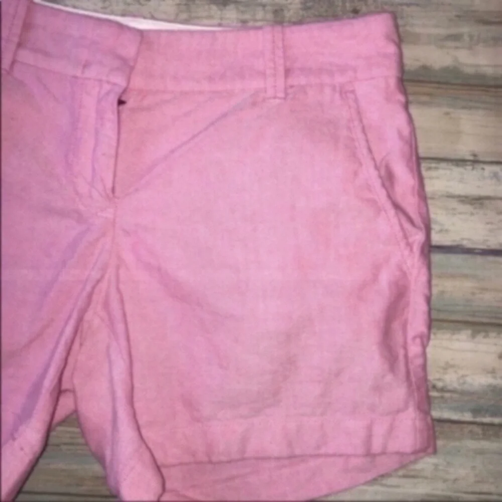 J.Crew Pink Chino Shorts Size 00 Low Rise Casual Summer Preppy Cotton Shorts